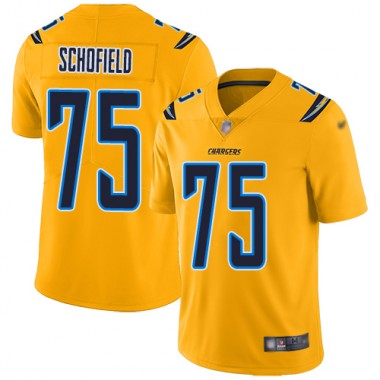 Los Angeles Chargers NFL Football Michael Schofield Gold Jersey Men Limited 75 Inverted Legend